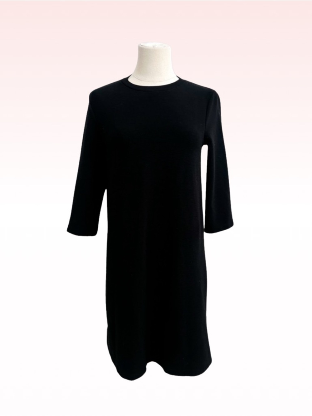 ZARA Black Mid Sleeve Dress (Sz S)